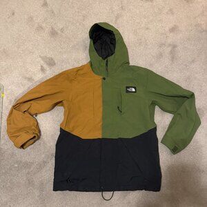 Vintage North Face Coat  Mens L Color Blocking Green Tan and Black